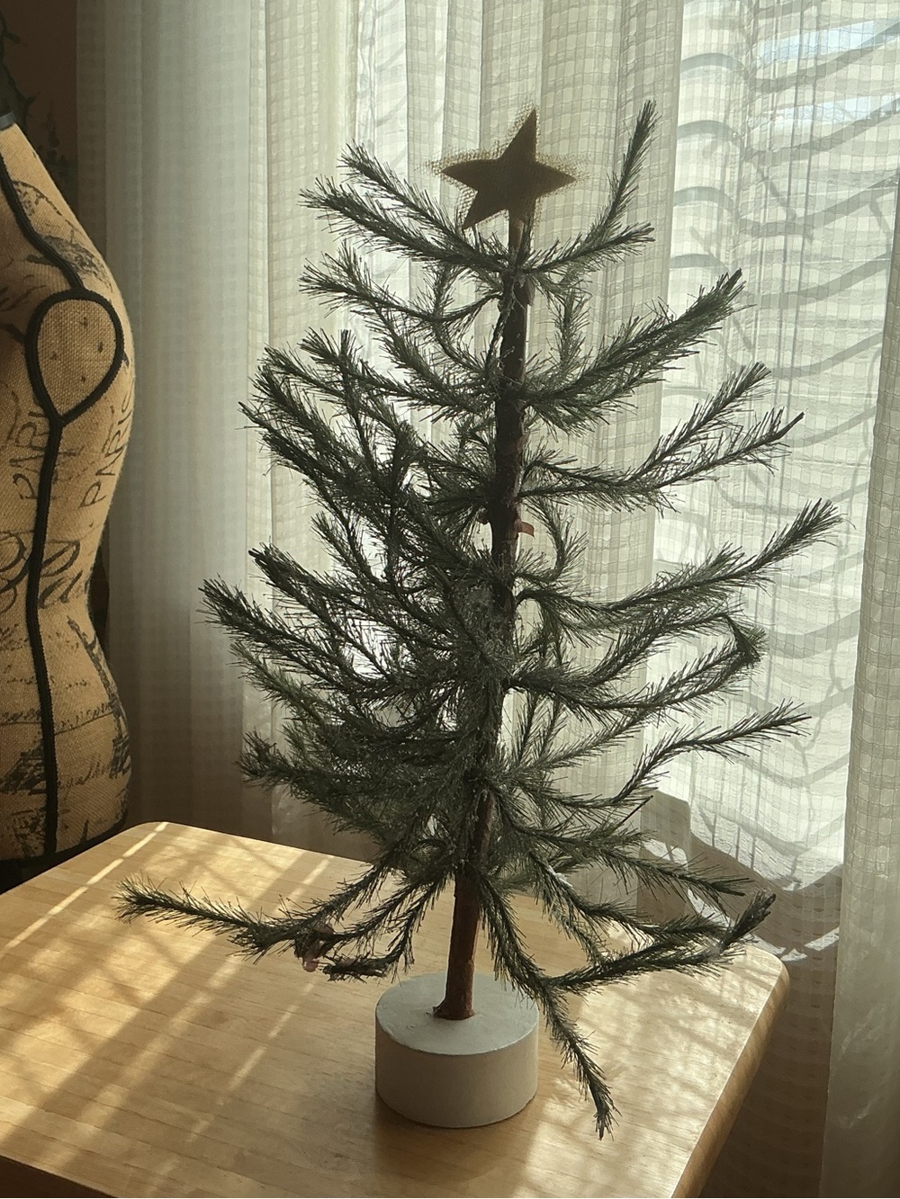Vintage feather tree…with removable star at top..